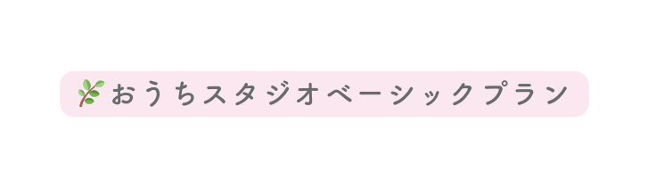 おうちスタジオベーシックプラン