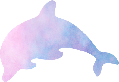 Watercolor Dolphin Silhouette